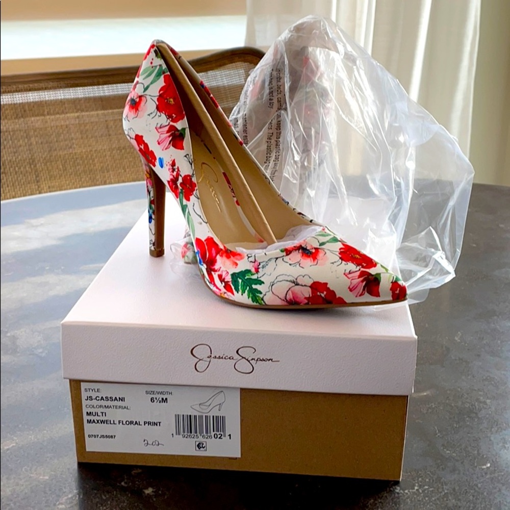 Jessica Simpson Maxwell Floral Print Heels